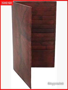 Slim RFID Leather Bifold Wallet Holds 20 Cards ID Cash Office Casual